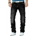 Daily Men Jeans Medium Wash Mid-Rised Zipper Placket Pocket Detail Long Length Regular Fit Jeans