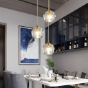 Minimalisma Crystal Polyhedron Hanging Light Modern Style LED Pendant Light for Bedside Bar