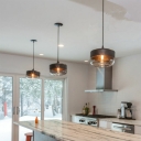 1 Light Pendant Lighting Modern Style Cylinder Shape Glass Ceiling Lights