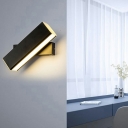 Contemporary Style Acrylic Wall Sconce Light Rectangular Rotatable Design LED Wall Lamp for Bedroom