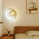 Round Wall Sconce Light Contemporary Modern Acrylic Shade LED Light for Corridor