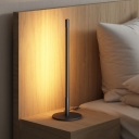Black Elongated Bar Table Lamp Simplistic Modern Plug-In LED Nightstand Lamp
