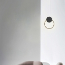 Modern 1-Light Hanging Lamp Kit Integrated LED Geometric Ceiling Suspension Lamp