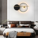 Wall Sconce Light 2 Lights Creative Modern Iron and Arcylic Shade Wall Light for Living Room