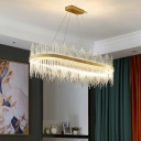 Modern Style Billiard Chandelier Crystal Hanging Ceiling Light for Living Room Bedroom