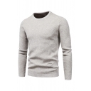 Men's Stylish Sweater Color Block Crew Neck Long Sleeve Loose Sweater