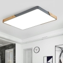 Nordic Style Rectangular Ceiling Lamp Acrylic LED Flush Light Bedroom Ceiling Light