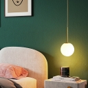 Minimalisma Glass Globe Hanging Light Modern and Simple LED Pendant Light for Bedside
