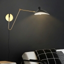 Contemporary Wall Mounted Lamp with Curved Arm 1-Light Sconce Light Fixture