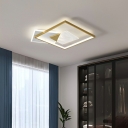 Square Feather Ceiling Flush Mount 3