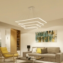 Modern Style Multi-layer Hanging Lights Stepless Dimming Pendant Light Fixtures for Living Room