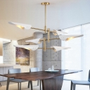 Postmodern Hanging Lights Metal 6 Head Chandelier for Living Room