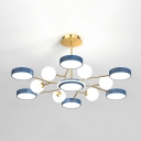 Branch Flushmount Lighting with Drum Shade Stepless Dimming Contemporary Ceiling Lamp
