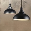 Industrial Style Bowl Shade Pendant Light Metal 1 Light Hanging Lamp for Restaurant