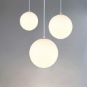 Minimalisma Style Glass Hanging Light Modern Globe Pendant Light for Living Room Dinning Room