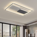 Modern Minimalist Hierarchical Geometry Flush Mount Light for Hall and Kitchen
