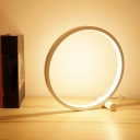 Circular Ring Standing Table Lamp Contemporary Acrylic Decorative Table Lamp 6 Inchs Height