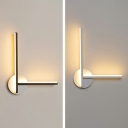 Linear Sconce Light Fixture 2 Lights Modern Contracted Metal and Acrylic Shade Wall Mount Light for Living Room