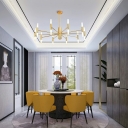 Modern Style Hanging Lights 20 Lights Chandelier for Living Room