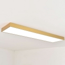 Modern LED Rectangular Shape Ceiling Light Iron Flush Mount Light 1 Light for Office