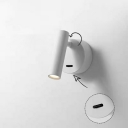 Rotatable Cylinder LED Reading Wall Light Nordic Aluminum Bedroom Wall Mounted Lamp in Warm Light