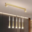 Simplicity Style Gold Cone Island Light LED Suspension Pendant Light for Dining Table