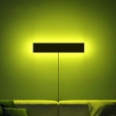 Minimalist Style Rectangle Metal Wall Mounted Lamp LED RGB Sconce Lamp for Club