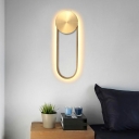 Post-modern Style Metal Wall Sconce Light LED U-Shaped Design Wall Light for Sleeping Room