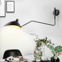 Adjustable Armed Wall Light Contracted Modern Metal Shade Wall Mount Light for Living Room