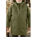 Men Stylish Hoodie Whole Colored Lace Up Decoration Baggy Long-Sleeved Hooded Hoodie