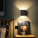 Minimalist Style Metal Up and Down LED Wall Sconce 2-Bulb Wall Lights for Sleeping Room