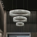 Postmodern Style Hanging Lights Crystal Chandelier for Hotel Lobby Dining Room