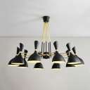 Metal Ceiling Chandelier Light Modernism 10 Bulbs Pendant Light for Living Room