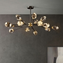 Modern Simplicity Style Crystal Diamond Chandelier Light Living Room Hanging Ceiling Light