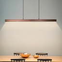 Modern Style Simple Linear Island Pendant Metal1 Light Island Light for Restaurant