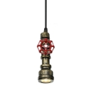 Industrial Vintage Style Pipe Pendant Light Metal 1 Light Hanging Lamp