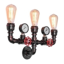 Industrial Loft Plumbing Wall Sconce in Copper 3 Inchs Height for Warehouse Aisle