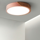 Macaron Minimalist Style Acrylic Ceiling Light Round Led Flush Mount Light for Living Room Bedroom