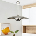 Industrial Style UFO Shaped Pendant Light Metal 1 Light Hanging Lamp for Dinning Room