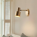 Gold Circular Backplate Wall Light Fixtures Industrial Style for Bedroom in 1 Light