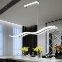 Modern Style Hanging Lights Linear Pendant Light Fixtures for Dining Room