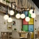 Swag Lamp Ceiling Pendant Lights 8-Light Industrial Style Pendant Lights in Blacks
