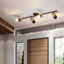 Contemporary Minimalist Long Track Spotlights Metal LED Flush Mount Ceiling Light for Cloakroom