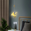 Multi Color Butterfly Pendant Lighting Postmodern in 3 Colors Light Ceiling Light for Bedroom