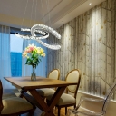 Modern Style Hanging Lights Crystal Chandelier for Living Room Bedroom Dining Room