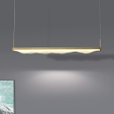 Island Light Fixture Modern Copper and Acrylic Shade Hanging Ceiling Light for Kitchen
