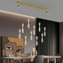Modern Style Double Spotlight Design Acrylic Island Light LED Pendant Light Fixture for Dining Room