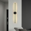 Modern Style Linear Shaped Wall Lamp Metal 1 Light Wall Light for Bedroom