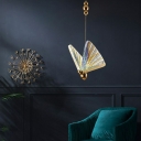 Butterfly Hanging Light LED Modern Metal 1 Light Contemporary Ceiling Light Fixtures for Bedroom