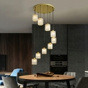 Modern Style Multi Light Pendant 9 Head Multi-Light Pendant Light for Stairs Living Room Dining Hall